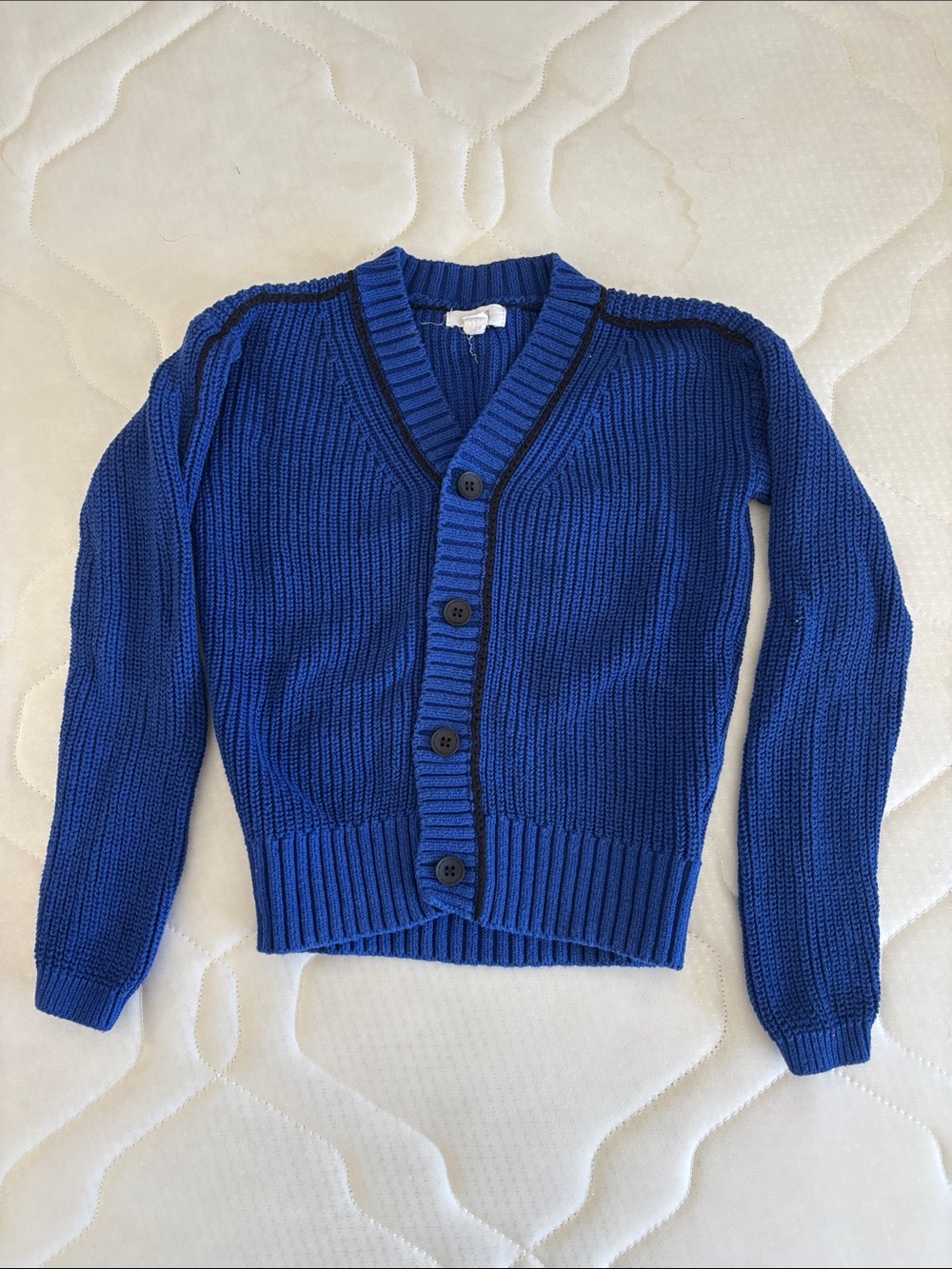 Motu Kids Blue V-Neck Button Cardigan Sweater